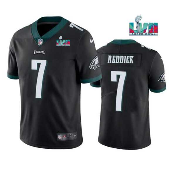 Men & Women & Youth Philadelphia Eagles #7 Haason Reddick Black Super Bowl LVII Patch Vapor Untouchable Limited Stitched Jersey